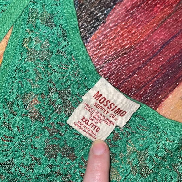 Lace Green Tank top - Picture 3 of 4